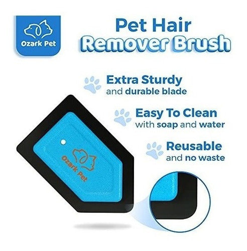 Ozark Pet - Pet Hair Remover Brush Dog Hair Remover Detailer Cat Hair Remover Car Detailing Brush With Edge Sweeping 1