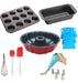 Levys Bazar Non-Stick Baking Set: Muffins, Pudding Mold, Flanera & Piping Kit 0