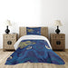 Lunarable Modern Bedspread, Ocean Marine Life Creature Shell 1