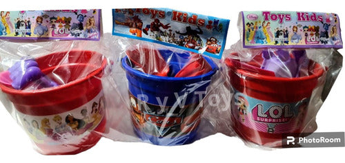 R y V Toys 10 Set Beach Bucket with Shovel and Rake 3