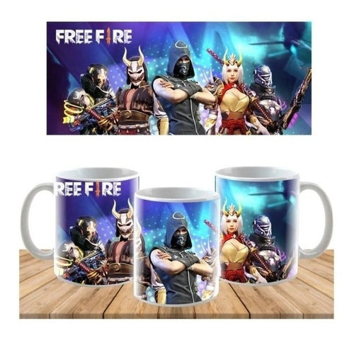 Plantillas Sublimación Tazones - Free Fire Tazas 10 Diseños 0