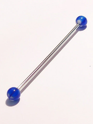 Surgical Steel 316L Blue Industrial Bar Piercing 1