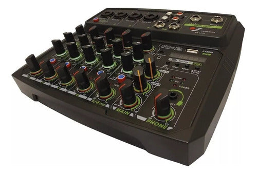 Consola Venetian B6 Live Mixer 6 Canales Interface Usb Mp3 1