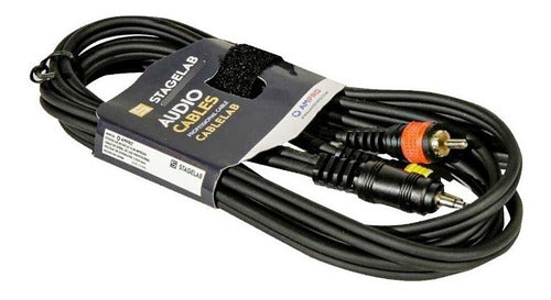 Cable Stagelab Clm Mprca2 Cable Mini Plug A 2 Rca 2 Metros 0