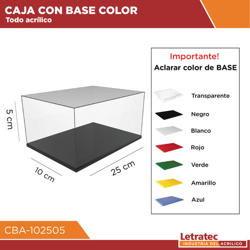 Caja Acrílica Con Base, Vitrina P/ Coleccionables Cba-102505 1