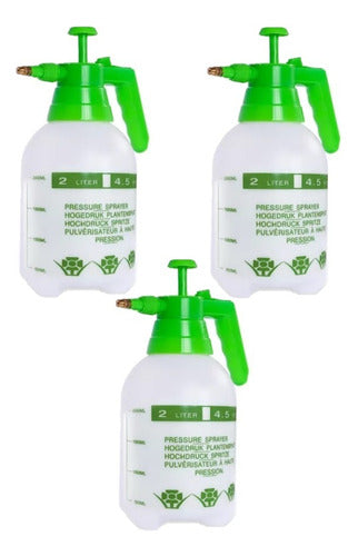 Kit 3 Pulverizadores Manual 2l Com Pressurização 0