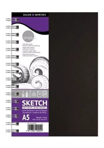 Sketch Book Espiral Daler Rowney 100g 54f A5 14x21 *promocao 0