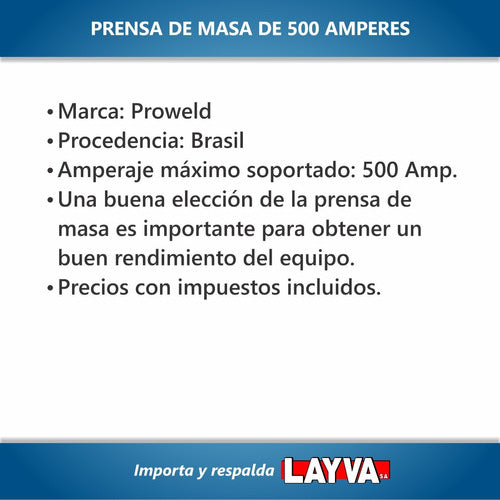 402384 Prensa Masa Tierra 500 Amp Soldadura Inverter Soldar 1