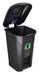 Mundo Shop Black Waste Bin with Wheels, Pedal & Lid, 60L 0