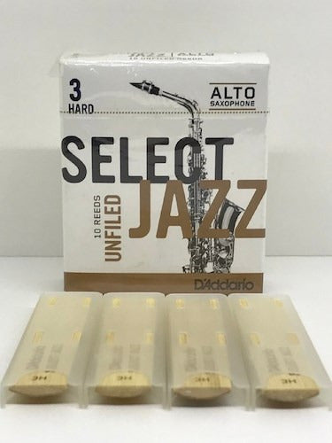 Daddario Jazz Select Cane for Alto Saxophone N3 Hard - Sold Individually 0