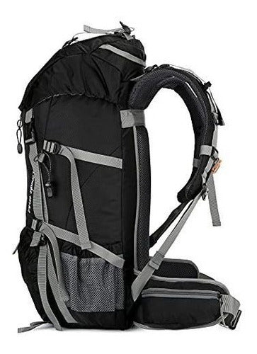 Mochila Para Senderismo, Cubierta De Lluvia - 50 L Negro. 2