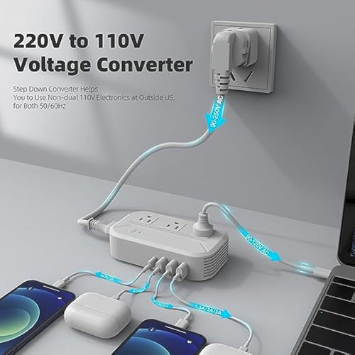 Acechef 220V to 110V Voltage Converter Adapter 1