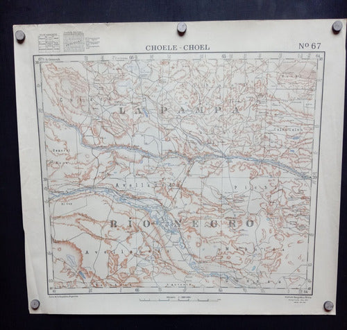 Mapa De Choele Choel- Instituto Geográfico Militar Año 1933 1