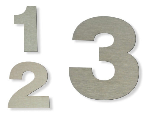 Radem Stainless Steel House Numbers 25cm - Set of 3 Units 0