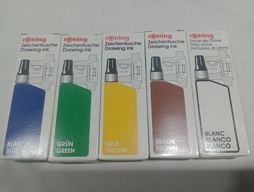 Rotring 5 China Ink 23 Ml + 1 Cleaning Liquid 100 Ml 2