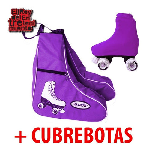 Artistic Bolso Alforja P/patines + Cubre Bota Lycra De Calidad El Rey 6