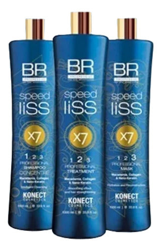 BR Progresivo Kit Profesional Konect Br Speed Liss X7 3x 1000ml 0