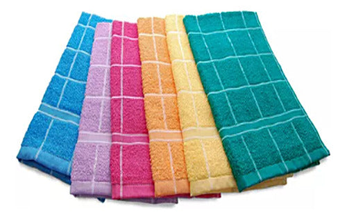 Super Absorbent Kitchen Towel 100% Cotton Lilac Color 38x54cm 1
