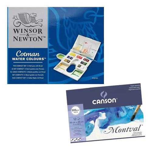 Winsor & Newton Cotman 14 + Canson Montval 18x25 0