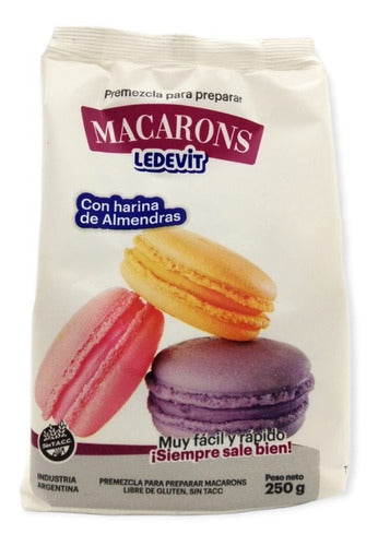 Gluten-Free Ledevit Pre-Mix Macarons Without T.A.C.C. Box 10 X 250g 0