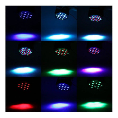 Electrocenter Combo Led Dj Party Lights Ball + Proton 36 + Laser + Flash 3