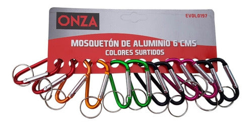 TF 12 Aluminum Carabiners 4 X 60mm Assorted Colors 1