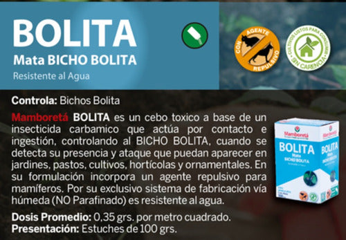 Mamboretá Bolita 100g Insecticide Bait for Top Cricket Control 1