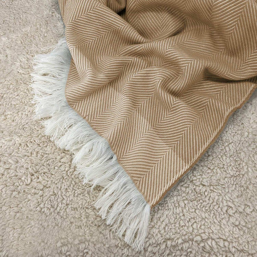 Haussman Basics Beige Degradee Rustic Throw Blanket 1