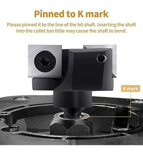 Binstak Cnc Spoilboard Surfacing Router Bit, 1-1/4 Cutting Diameter, 1/4 Shank 6