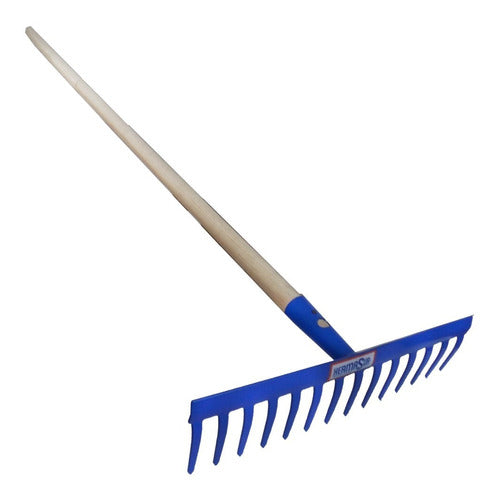 Hermasur® 14 Teeth Garden Rake with Wooden Handle 0