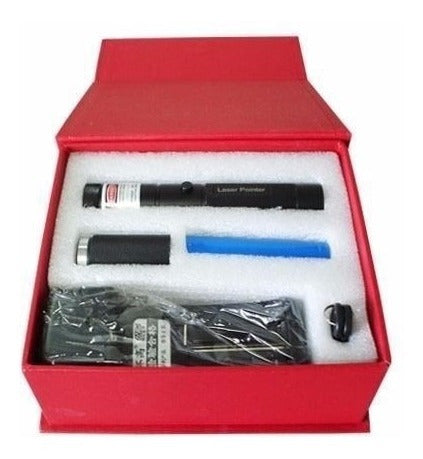 Super Caneta Laser Pointer 35000mw Verde +kit Completo 20km 1