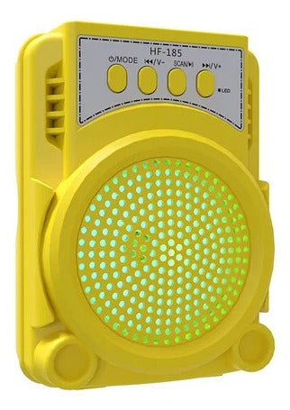 Portable Bluetooth Speaker 5W with LED Light, Rechargeable, USB, Radio 1