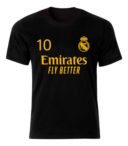 MGR Remera Negra Real Madrid - Jugadores - Algodón 1ra Calidad 0