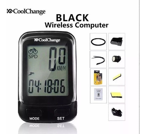 Coolchange Wireless Bike Speedometer with Odometer and Light - AVS 3