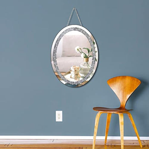 Dmdfirst Brilliant Silver Mirror with Diamond Shaped Design 1