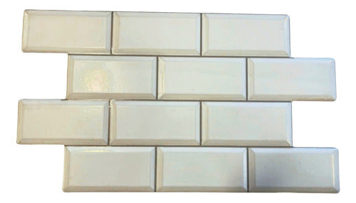 Ceramica Pared Azulejo Encastre Brick Blanco Ceramicarte =) 0