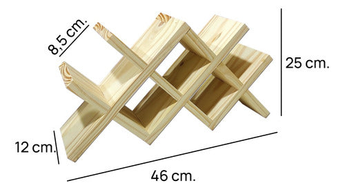 VG Bodega Soporte Estante Para Hasta 7 Vinos Vinoteca Madera 3