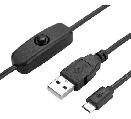 Cabo Da Fonte P/  Robótica Micro-usb C/ Interruptor On / Off 1