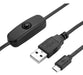 Cabo Da Fonte P/  Robótica Micro-usb C/ Interruptor On / Off 1