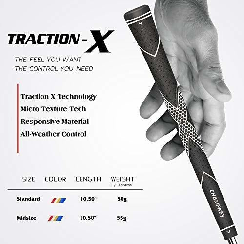 13 Grips Para Palos De Golf Traction-x - Standard - Blanco 5