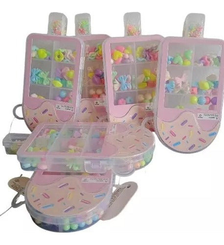 Kit Organizador De Picolé +miçangas Diversas Infantil Biju 0