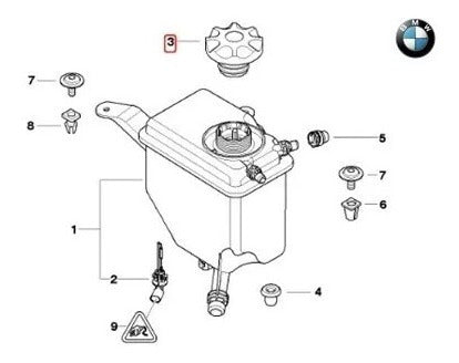 Radiator Expansion Tank Cover for BMW E70 LCI X5 35ix Replacement 3