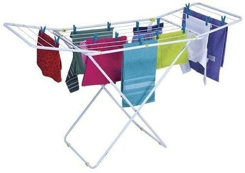 Politen Folding Clothes Drying Rack with Wings - Large 8 Rods 4