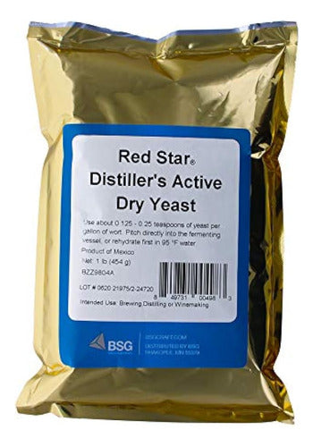 Distillers Active Dry Yeast - Red Star Dady Paquete De 1 Lb 0