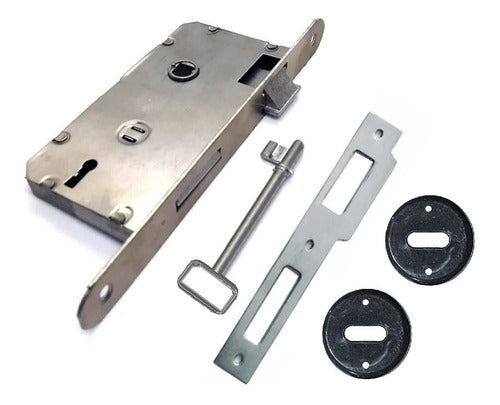 Interior Door Lock Plate H Polished Narrow Front 101 2