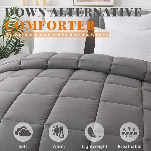 Cosybay Down Alternative Comforter (dark Grey, Queen)- All S 2