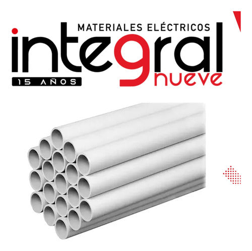 Sistelectric Caño Rigido Semi Pesado Doblado En Frio Pvc 40mm X 3mts 1