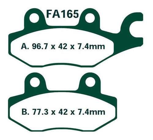 Pastillas Freno Ebc Fa 165 Tt Yamaha 750 Xtz 89/97 Fas Motos 0