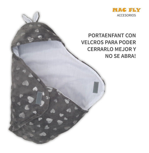 Mac Fly Accesorios Porta Enfant Baby Blanket Plush with Hearts 6
