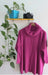 Maxi Oversized Sweater with Wide Long Neck. Black Fuchsia 28